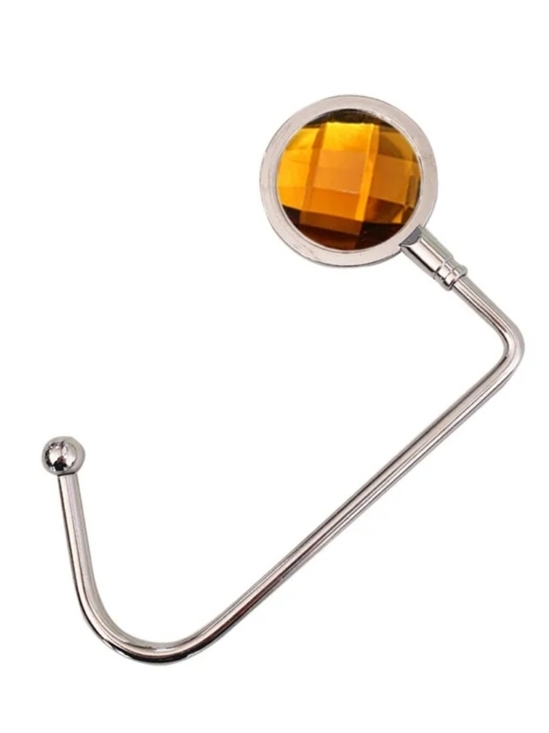 None Handbags - Purse Hook Rhinestone In Coffee / Amber